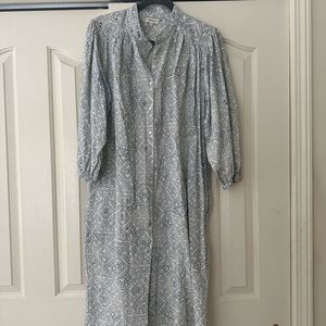 Umber & Ochre loose fit, hand dyed cotton tunic dress, size M